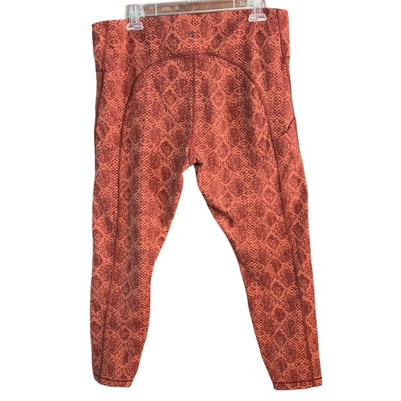 Athleta Ultimate Snake 7/8 Tight in Orange Women’s Size XL - Picture 3 of 11